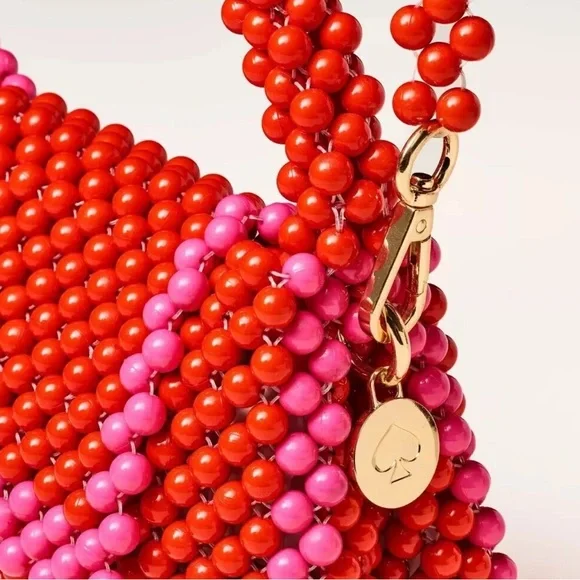 Kate Spade x Target Red and Pink Beaded Colorblock Crossbody Bag NWT - Picture 2 of 5